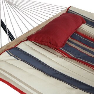 Sunnydaze Rope Hammock Combo with Stand, Pad and Pillow - Style Options Available
