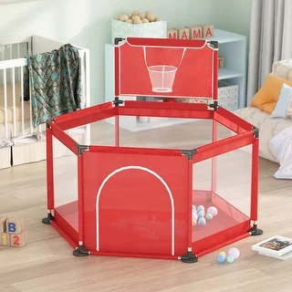 Link to Portable Baby Playen Safety Gate Fence With Basketball Hoop Similar Items in Child Safety