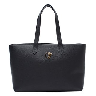 Versace Leather Shoulder Handbag - Black - S