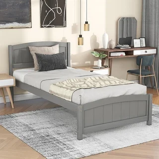 Link to Contemporary Style Gray Platform Bed With Headboard Similar Items in Bedroom Furniture