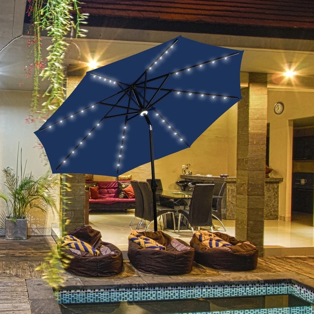 Ainfox 10-ft. Outdoor Patio Solar Umbrella