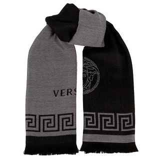 Versace IT00596 MARINE 100% Wool Greek Key Ladies Shawl