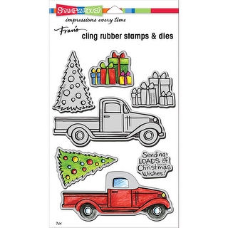 Stampendous Cling Stamps & Stencils 5"X7"-Truck Tidings