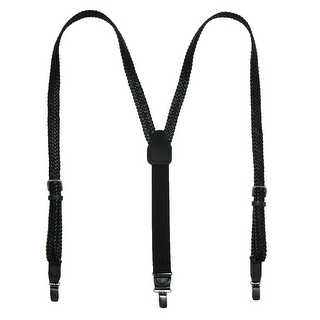 CTM® Leather Clip-End 3/4 Inch Braided Suspenders - One Size