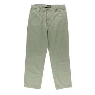 Nautica Mens Big & Tall Khaki Pants Cotton Flat Front