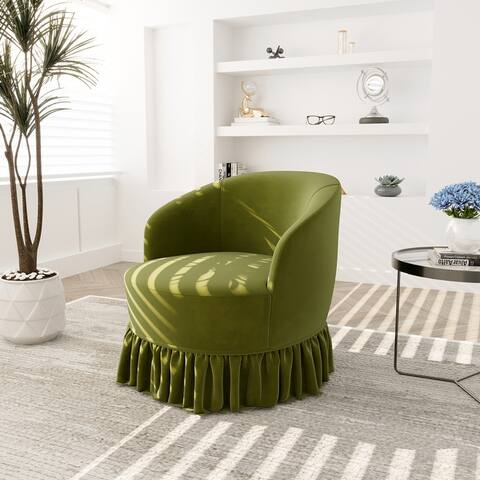 Swivel Barrel Chair, Round Accent Sofa Chair, 360 Degree Swivel Barrel Club Chair, Leisure Arm Chair for Living Room