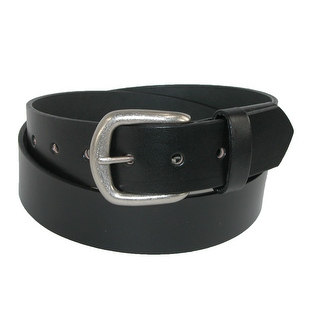 Boston Leather Men's Big & Tall Leather Bridle Belt with Hidden Elastic