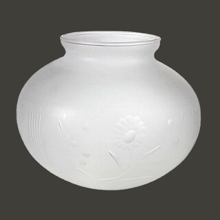 3 Lamp Shade White Milk Glass Globe 3 1/4 Fitter 5 H 6 Dia