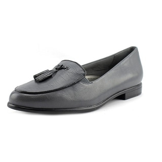 Trotters Leana Women N/S Round Toe Leather Gray Loafer
