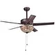 Thumbnail 4, Catalina Bronze 5-blade 48-inch Crystal Ceiling Fan (Optional Remote). Changes active main hero.