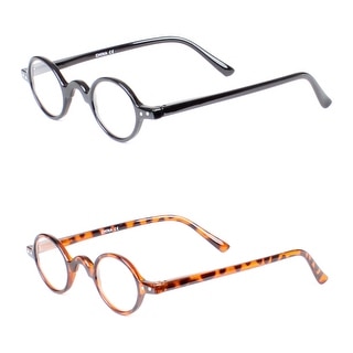 Retro Round Reading Glasses - 2 Pair Pack