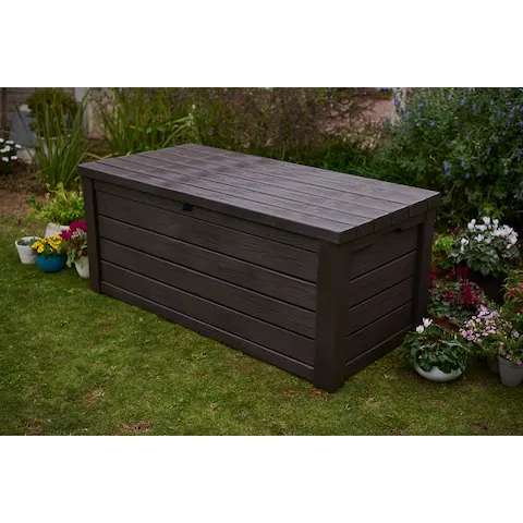 Keter Eastwood Resin 150-gallon Storage Deck Box Organizer For Patio Lawn and Garden