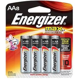 Energizer Max Alkaline AA Batteries 8 ea