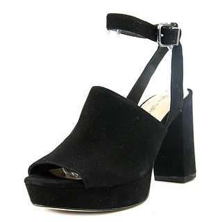 Via Spiga Julee Women Open Toe Suede Black Sandals