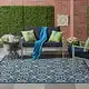 preview thumbnail 66 of 71, Nourison Caribbean Floral Geometric Indoor/Outdoor Area Rug 4' x 6' - Navy