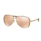 Michael Kors Womens Chelsea MK 5004 1017R1 Rose Gold And Toupe Metal Aviator Sunglasses - Thumbnail 0