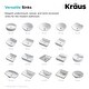 Kraus Elavo 18 1/2 inch Square Porcelain Ceramic Vessel Bathroom Sink - Thumbnail 18