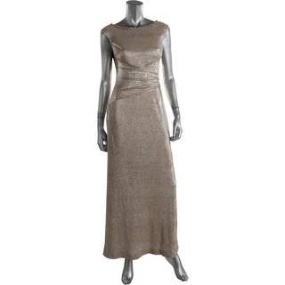 Lauren Ralph Lauren Womens Petites Evening Dress Metallic Sleeveless - 4P