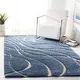 preview thumbnail 49 of 103, SAFAVIEH Florida Shag Sigtraud Abstract Waves 1.2-inch Area Rug