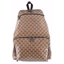 NEW Gucci 179606 Crystal Canvas XL GG Guccissima Travel Backpack Purse Bag