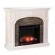 Kelley White Stacked Stone Effect Electric Fireplace - N/A - Thumbnail 3