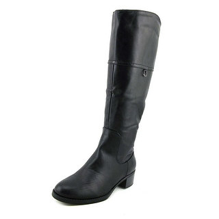 Easy Street Scotsdale Wide Calf Women W Round Toe Synthetic Black Knee High Boot