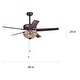 Thumbnail 6, Catalina Bronze 5-blade 48-inch Crystal Ceiling Fan (Optional Remote). Changes active main hero.