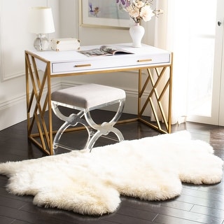 Link to SAFAVIEH Handmade Natural Sheepskin Leanca 3.4-inch Thick Rug Similar Items in As Is