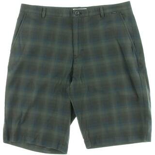 Calvin Klein Mens Plaid Flap Pocket Casual Shorts - 38