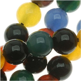 Agate Color Mix - 6mm Round Beads /15.5 Inch Strand