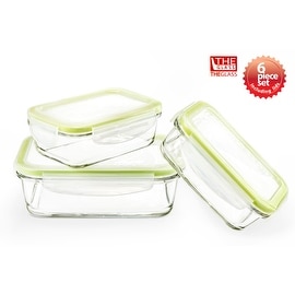The Glass 6 Piece Rectangular Food Storage Container Set