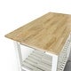 Thumbnail 11, 2-shelf Natural Solid Wood Top Kitchen Island - N/A. Changes active main hero.