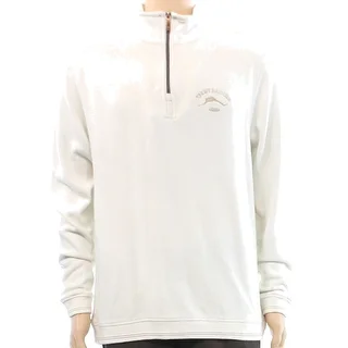 Tommy Bahama NEW White Ivory Mens Size Medium M 1/2 Zip Sweater
