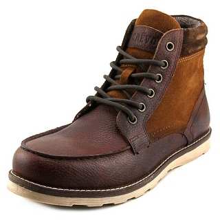 Crevo Welcroft Men Round Toe Leather Brown Boot