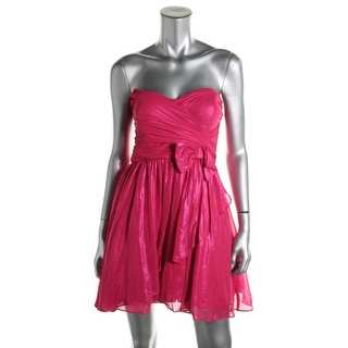 B. Darlin Womens Juniors Semi-Formal Dress Shimmer Strapless
