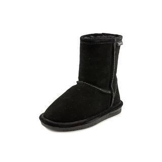 Bearpaw Emma Toddler Youth Round Toe Suede Black Snow Boot