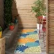 preview thumbnail 55 of 158, Nourison Aloha Floral Modern Indoor/Outdoor Area Rug 2'3" x 12' Runner - Green/Blue