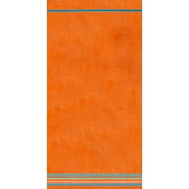 Hampton Stripes Solid Orange Brazilian Jacquard Velour Pool Beach Towel 40x70 Inches 100 Percent Cotton