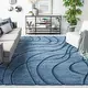 preview thumbnail 45 of 103, SAFAVIEH Florida Shag Sigtraud Abstract Waves 1.2-inch Area Rug