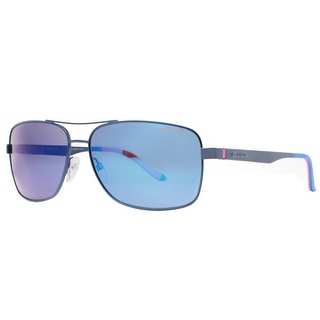 CARRERA Rectangular 8014/S Men's IDK/5X Matte Blue Blue Sunglasses - 61mm-14mm-140mm