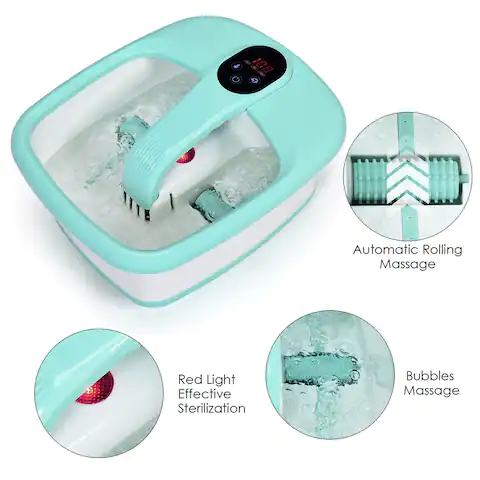 Costway Portable Electric Foot Spa Bath Automatic Roller Heating - 13.5''X16.5''X7'' (LxWxH)