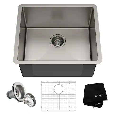 KRAUS Standart PRO Stainless Steel 21 inch Undermount Kitchen Sink