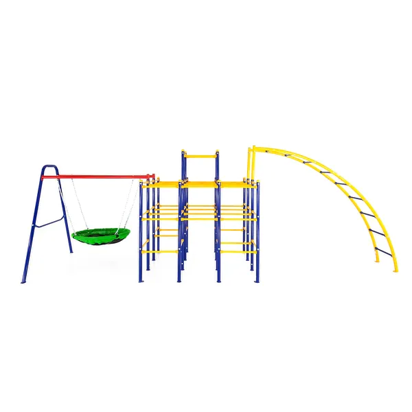 ActivPlay Modular Jungle Gym with Saucer Swing and Arched Ladder Climber Kit