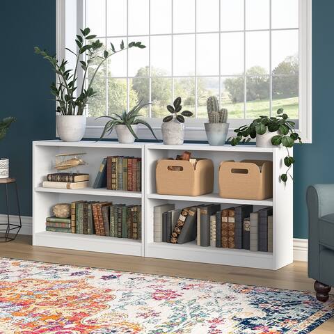 Universal 2 Shelf Bookcase Set of 2 by Bush Furniture - 36.97"L x 12.00"W x 30.00"H