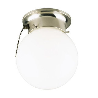 Westinghouse 67208 Interior Flush Mount Ceiling Fixture With Pull Chain, 6"