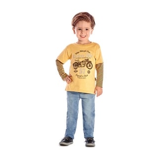 Toddler Boy Long Sleeve T-Shirt Graphic Tee Little Boys Pulla Bulla 1-3 Years
