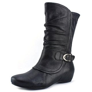 Baretraps Shelby Round Toe Synthetic Mid Calf Boot