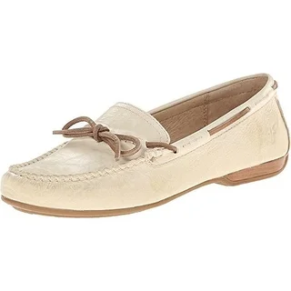 Frye Womens Janet Distressed Slip On Boat Shoes