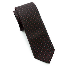 Men's Black and Red Tie
