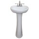 Thumbnail 3, Fine Fixtures Ceramic 19.25-inch White Pedestal Sink. Changes active main hero.